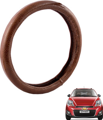 

Autofy Steering Cover For Chevrolet Spark(Brown, Leather)