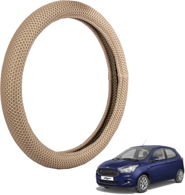 

Autofy Steering Cover For Ford Figo(Light Brown, Fabric)