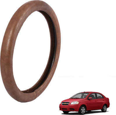 

Autofy Steering Cover For Chevrolet Aveo(Brown, Leather)