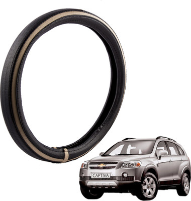 

Autofy Steering Cover For Chevrolet Captiva(Black, Leather)