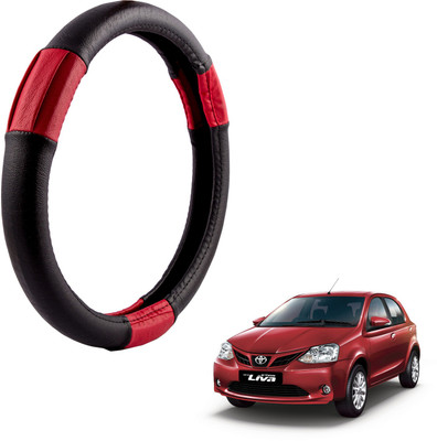 

Autofy Steering Cover For Toyota Etios Liva(Black, Leather)