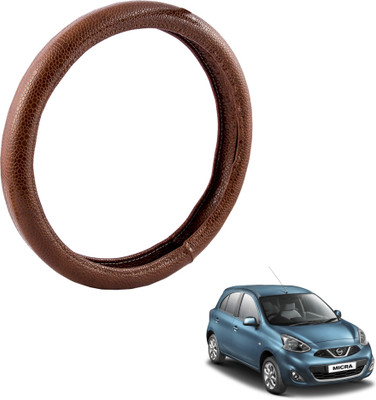 

Autofy Steering Cover For Nissan Micra(Brown, Leather)