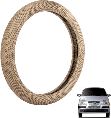 

Autofy Steering Cover For Hyundai Santro(Light Brown, Fabric)