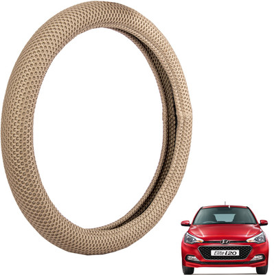 

Autofy Steering Cover For Hyundai i20(Light Brown, Fabric)