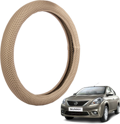 

Autofy Steering Cover For Nissan Sunny(Light Brown, Fabric)