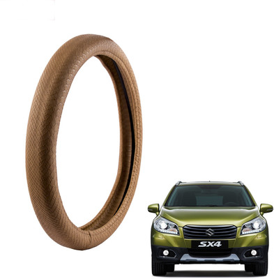 Autofy Steering Cover For Maruti SX4(Tan, Leather)