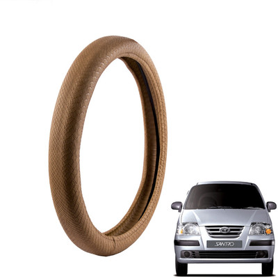 

Autofy Steering Cover For Hyundai Santro(Tan, Leather)