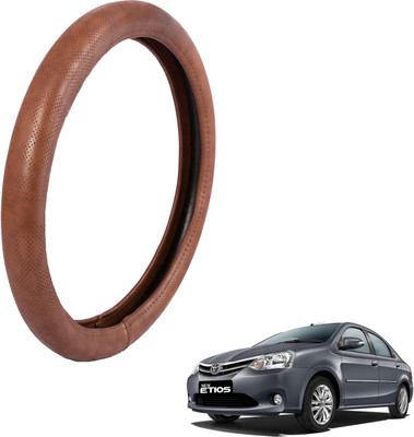 

Autofy Steering Cover For Toyota Etios(Brown, Leather)