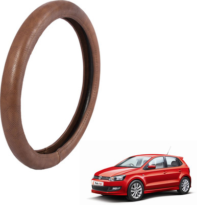 

Autofy Steering Cover For Volkswagen Polo(Brown, Leather)