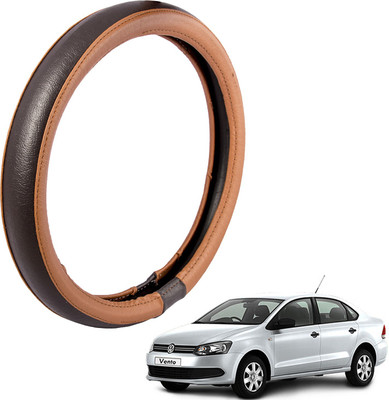 

Autofy Steering Cover For Volkswagen Vento(Tan, Leather)