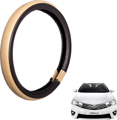 

Autofy Steering Cover For Toyota Corolla(Black, Leather)