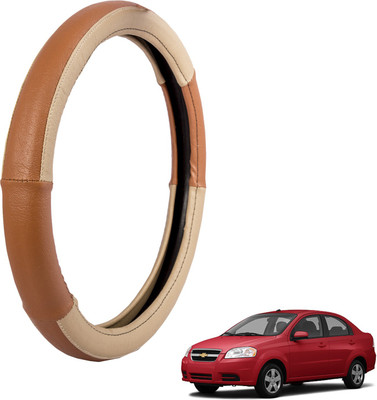 

Autofy Steering Cover For Chevrolet Aveo(Cream, Leather)