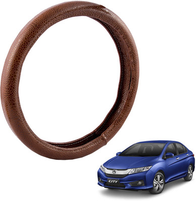 

Autofy Steering Cover For Honda New City(Brown, Leather)