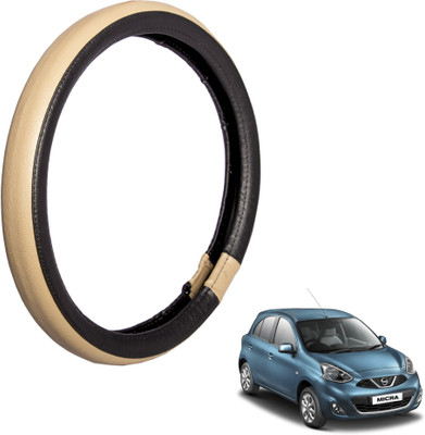 

Autofy Steering Cover For Nissan Micra(Black, Leather)