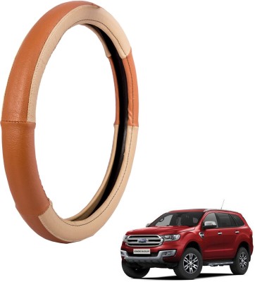 

Autofy Steering Cover For Ford Endeavour(Cream, Leather)