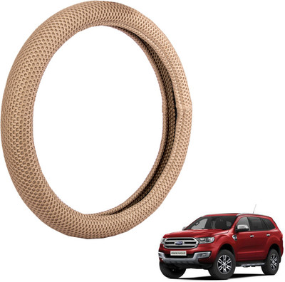 

Autofy Steering Cover For Ford Endeavour(Light Brown, Fabric)