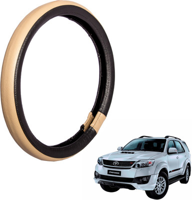

Autofy Steering Cover For Toyota Fortuner(Black, Leather)