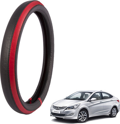 

Autofy Steering Cover For Hyundai Verna Fluidic(Black, Leather)