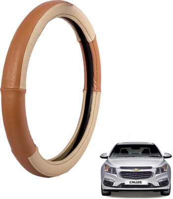 

Autofy Steering Cover For Chevrolet Cruze(Cream, Leather)