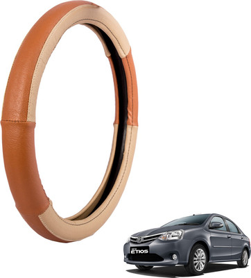 

Autofy Steering Cover For Toyota Etios(Cream, Leather)