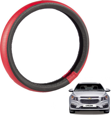 

Autofy Steering Cover For Chevrolet Cruze(Black, Leather)