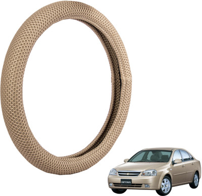 

Autofy Steering Cover For Chevrolet Optra(Light Brown, Fabric)