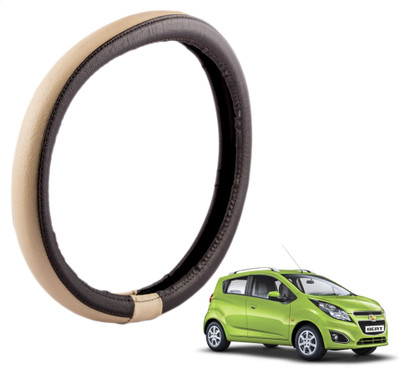 

Autofy Steering Cover For Chevrolet Beat(Brown, Leather)