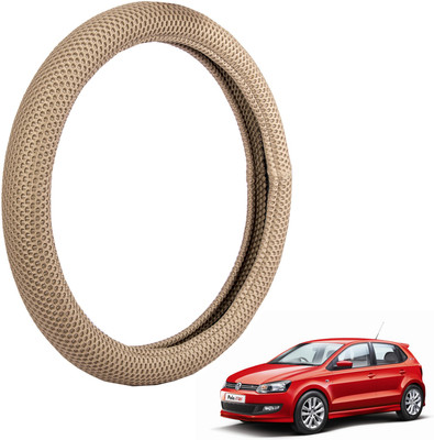 

Autofy Steering Cover For Volkswagen Polo(Light Brown, Fabric)