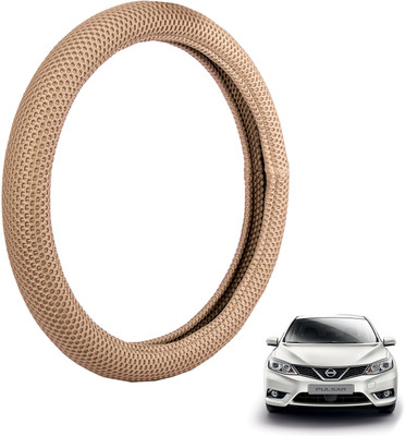 

Autofy Steering Cover For Renault Pulse(Light Brown, Fabric)