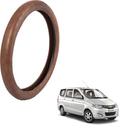 

Autofy Steering Cover For Chevrolet Enjoy(Brown, Leather)