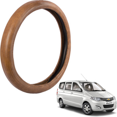 

Autofy Steering Cover For Chevrolet Enjoy(Tan, Leather)
