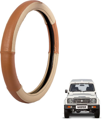 

Autofy Steering Cover For Maruti Gypsy King(Cream, Leather)