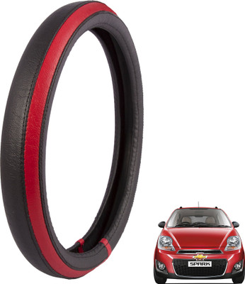 

Autofy Steering Cover For Chevrolet Spark(Black, Leather)
