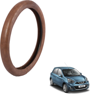 

Autofy Steering Cover For Nissan Micra(Brown, Leather)