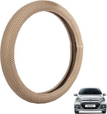 

Autofy Steering Cover For Hyundai Accent(Light Brown, Fabric)