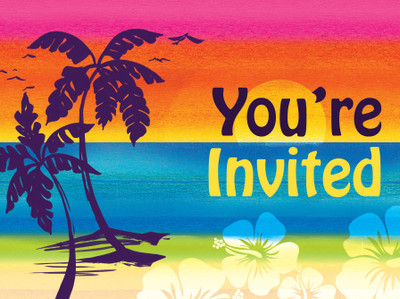 

Funcart Aloha Summer Invitation Invitation Card(Multicolor, Pack of 8)