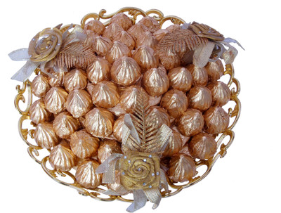 

Jainco Star Chocolates Modak based Thaal 3 Type of Chocolate Gift Pack Caramels(54)