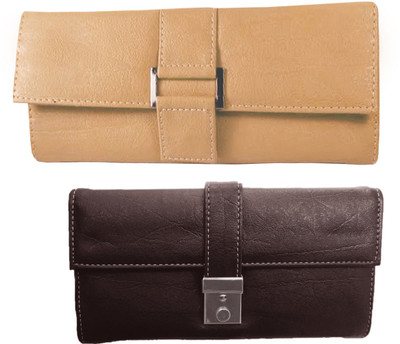 

Lady bar Casual Tan, Brown Clutch, Brown;tan