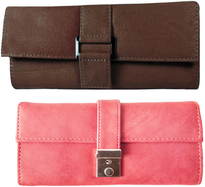 

Lady bar Casual Brown, Pink Clutch