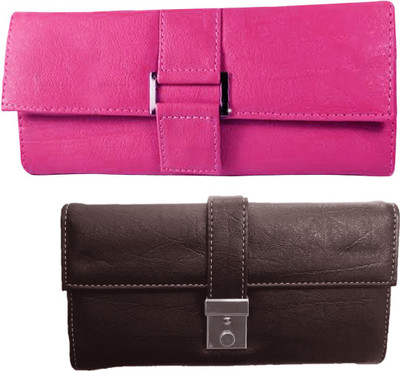 

Lady bar Casual Pink, Brown Clutch, Brown;pink