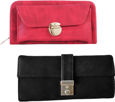 

Lady bar Casual Red, Black Clutch, Black;red