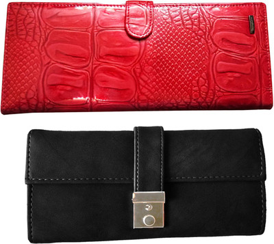

Lady bar Casual Red, Black Clutch, Black;red