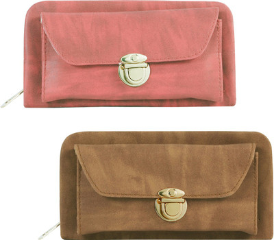 

Lady bar Casual Pink, Brown Clutch, Brown;pink
