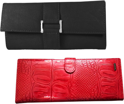 

Lady bar Casual Black, Red Clutch