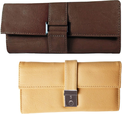 

Lady bar Casual Brown, Beige Clutch, Beige;brown