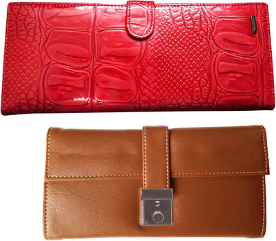

Lady bar Casual Red, Tan Clutch