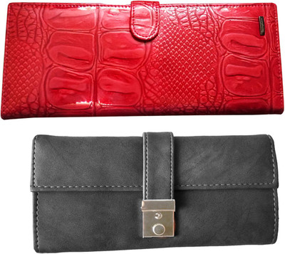 

Lady bar Casual Red, Grey Clutch, Grey;red