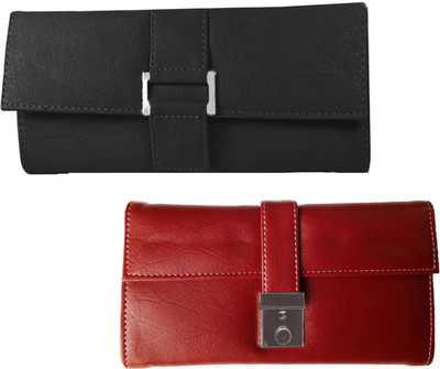 

Lady bar Casual Black, Red Clutch
