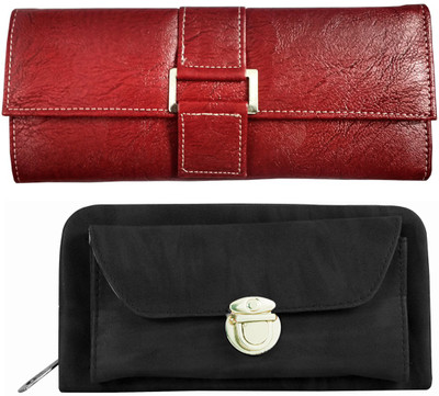 

Lady bar Casual Red, Black Clutch, Black;red
