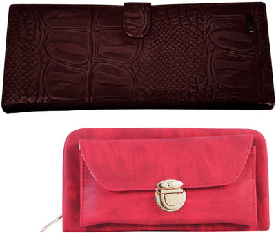 

Lady bar Casual Brown, Red Clutch